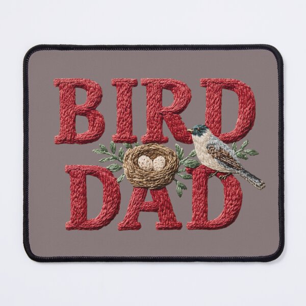 Item preview, Bird Dad Embroidered Nest & Songbird Design designed and sold by MegaNovaArt.