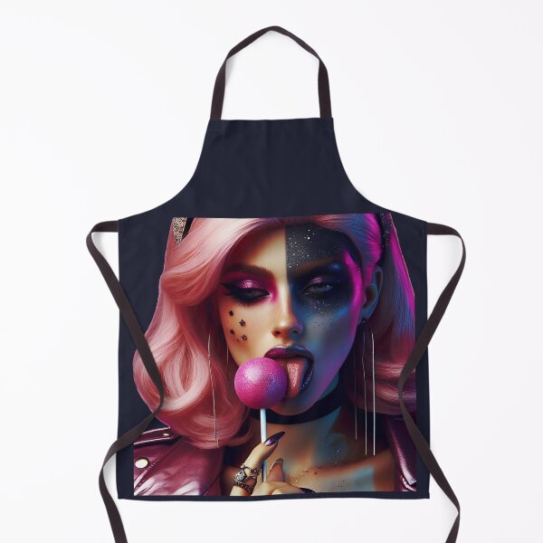 Item preview, Harlequin Candy Pink Hair Girl designed and sold by Voodoo Store Paranormal Collections.