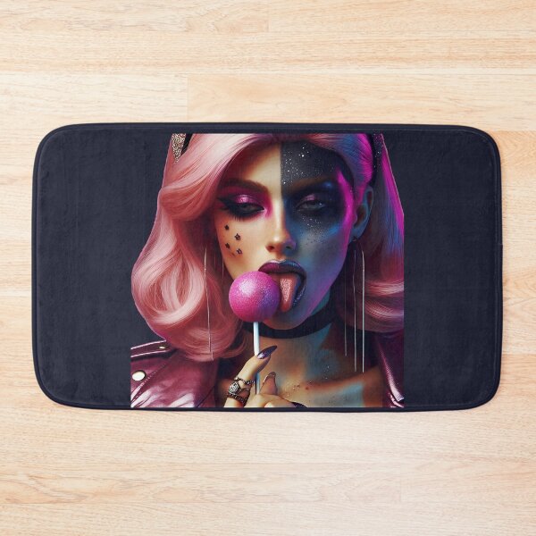 Item preview, Harlequin Candy Pink Hair Girl designed and sold by Voodoo Store Paranormal Collections.