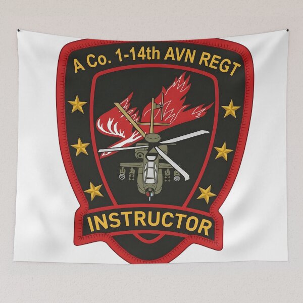 Item preview, A Company, 1st Battalion, 14th Aviation Regiment Instructor Patch designed and sold by CharlieDesings.