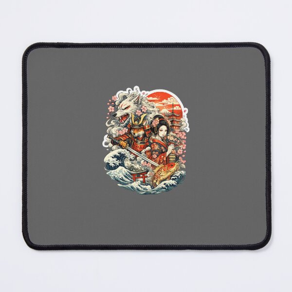 Item preview, Japanese Samurai, Geisha & White Wolf Sticker designed and sold by EduardTT.