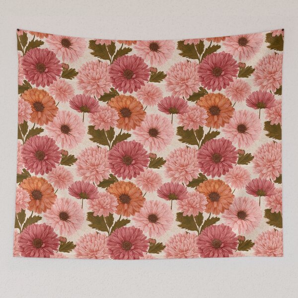 Item preview, Classic Chrysanthemum Print - Hawaiian Flower Pattern   - Birthday Gifts For Girlfriend designed and sold by RoyalStarsPatts.
