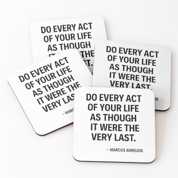Item preview, Live Each Act Fully Marcus Aurelius Stoic Quote (Black Font) designed and sold by TshirtsLabs.