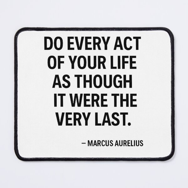Item preview, Live Each Act Fully Marcus Aurelius Stoic Quote (Black Font) designed and sold by TshirtsLabs.