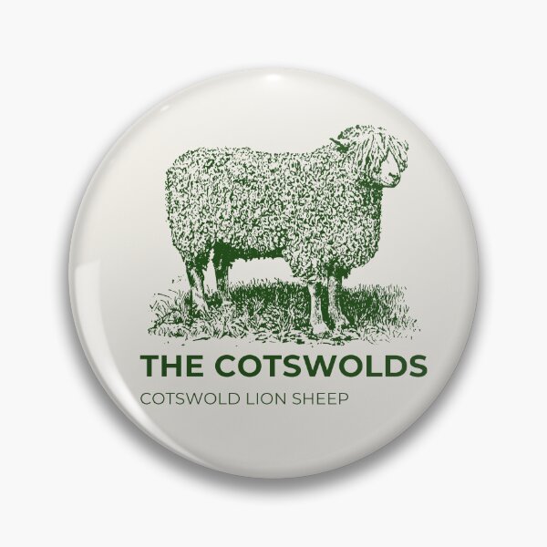 Item preview, The Cotswolds Wanderer Cotswold Lion Sheep Vintage Hand Drawn Badge designed and sold by Digital-Thought.