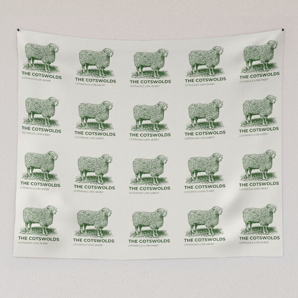 Item preview, The Cotswolds Wanderer Cotswold Lion Sheep Vintage Hand Drawn Badge designed and sold by Digital-Thought.