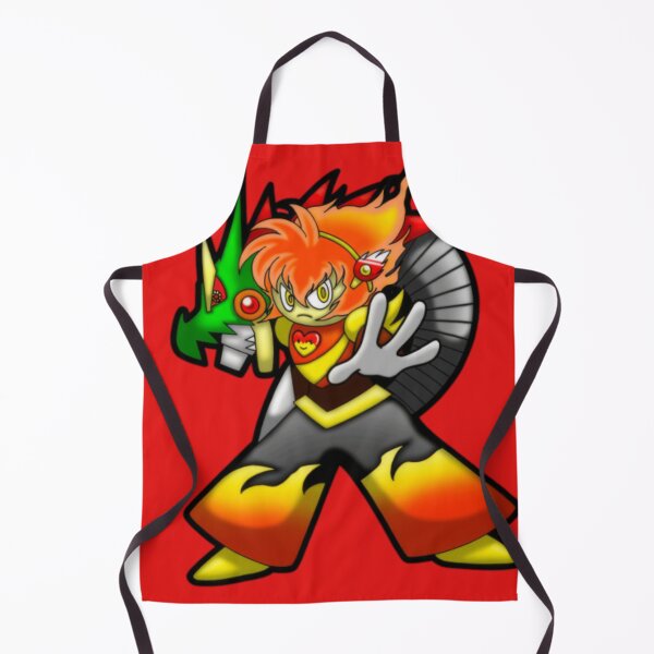 Item preview, Fiery Anime Robot Warrior Flame Chibi Hero designed and sold by zoecreatives.
