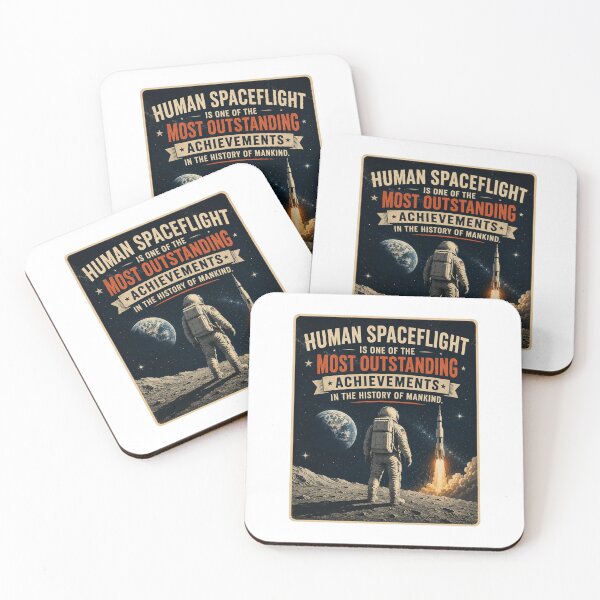 Item preview, Human spaceflight is one of the most outstanding achievements in the history of mankind. designed and sold by stickyhubprinting.