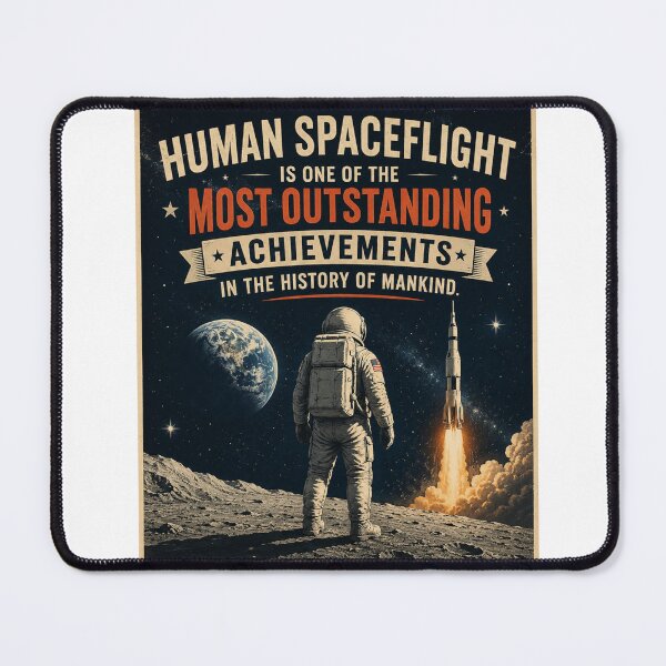 Item preview, Human spaceflight is one of the most outstanding achievements in the history of mankind. designed and sold by stickyhubprinting.