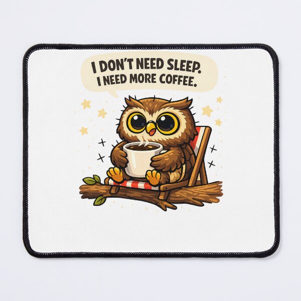 Item preview, Funny Night Owl Coffee Lover Meme Sticker - Caffeinated Bird Art designed and sold by MIROUZ2000.