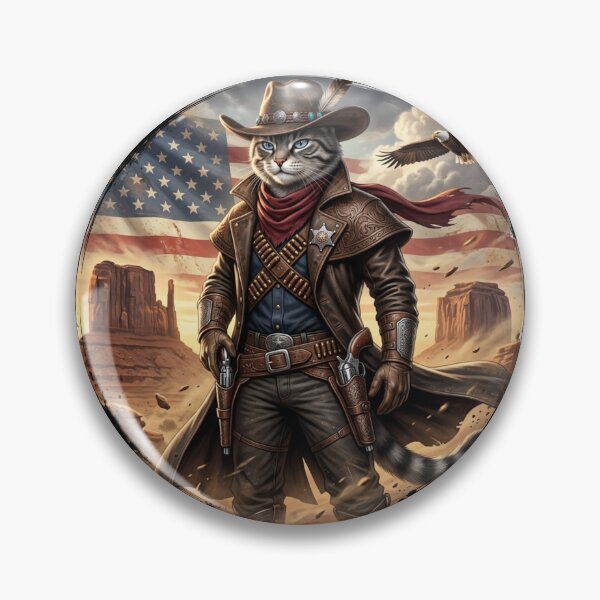 Item preview, Legendary Cowboy Cat Wild West Sheriff Guardian designed and sold by     NovaCraft.