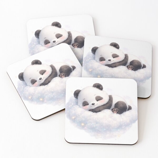 Item preview, Cute Panda Sleeping on the Clouds | Dreamy Kawaii Panda Design designed and sold by VasiArtLab.