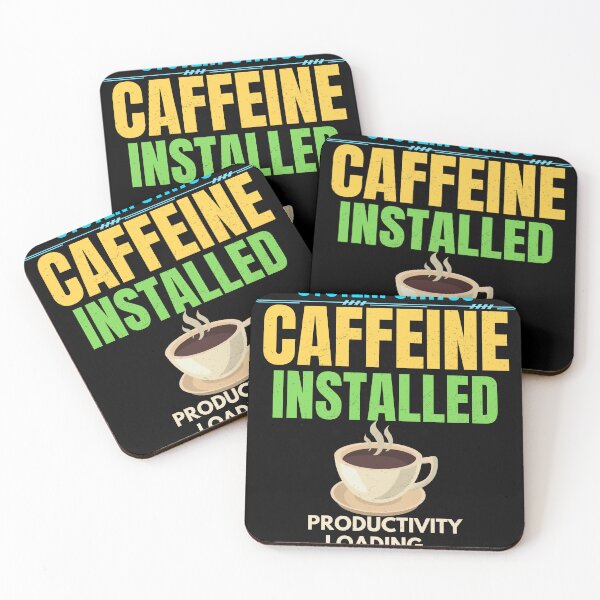 Item preview, System Status Caffeine Installed Funny Coffee Lover T-Shirt designed and sold by Uvclick.