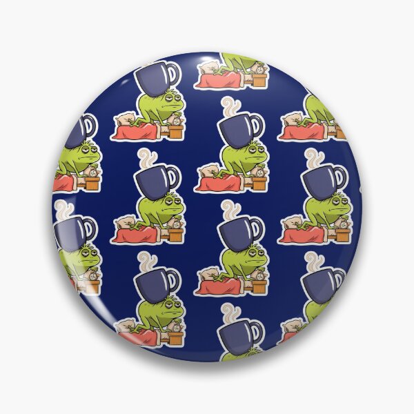 Item preview, Morning Coffee Frog | Funny Tired Frog Before Coffee Cartoon designed and sold by PatsiRose.