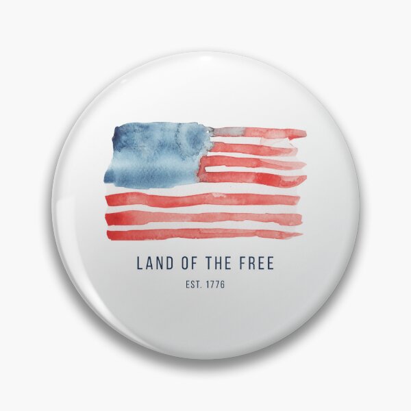 Item preview, Land of the Free Est 1776 Watercolor American Flag Patriotic Design designed and sold by Lynn Creates.