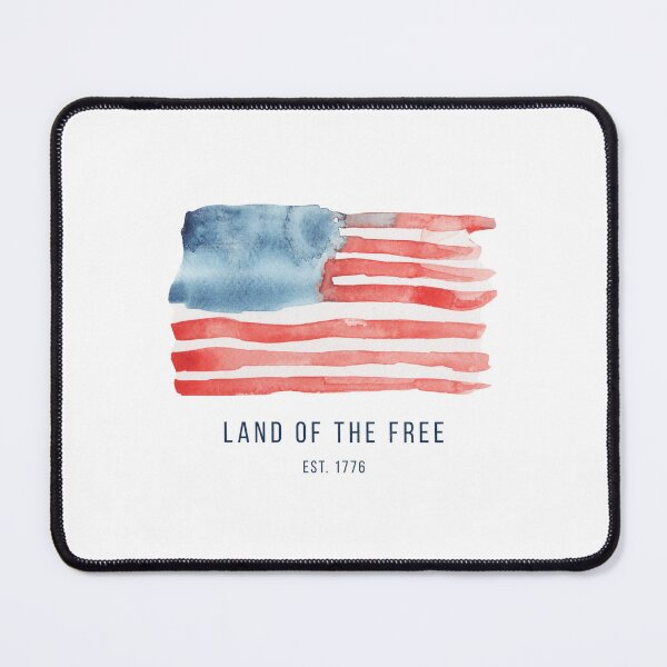 Item preview, Land of the Free Est 1776 Watercolor American Flag Patriotic Design designed and sold by Lynn Creates.