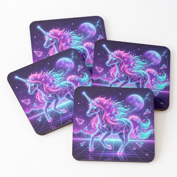 Item preview, Synthwave Crystal Unicorn designed and sold by RakyLaky.