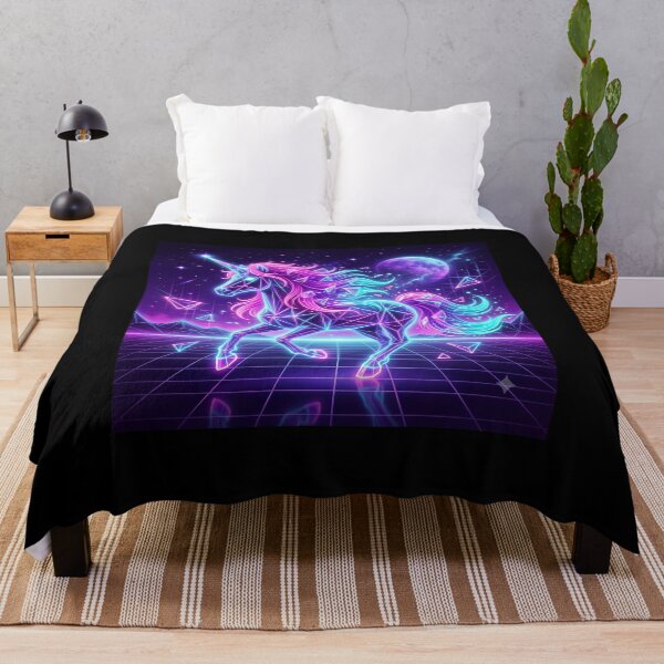 Item preview, Synthwave Crystal Unicorn designed and sold by RakyLaky.