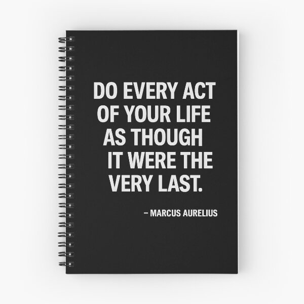 Item preview, Live Each Act Fully Marcus Aurelius Stoic Quote (White Font) designed and sold by TshirtsLabs.