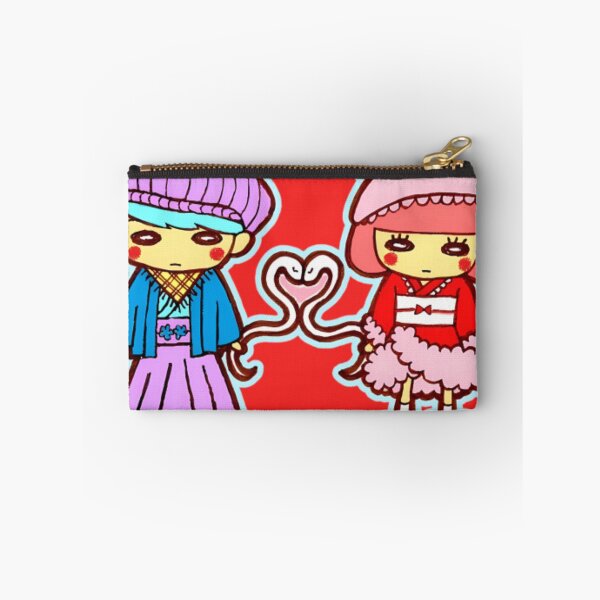 Item preview, Cute Chibi Couple Holding Heart designed and sold by zoecreatives.
