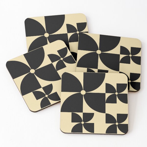 Item preview, Mid Century black floral Design E9 designed and sold by StefanStudioArt.