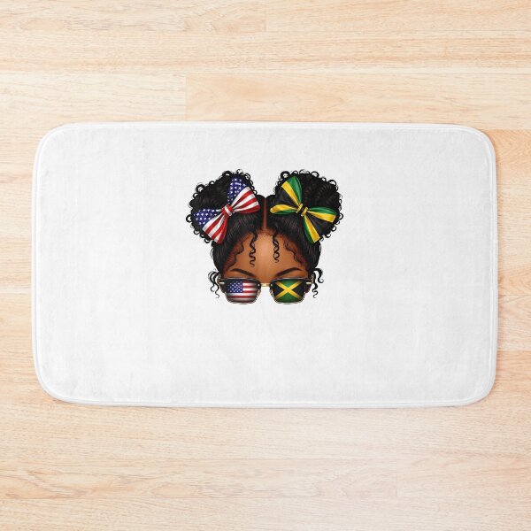 Item preview, Half American And Jamaican Messy Bun Girl Flag Afro Pride Heritage designed and sold by nojany.