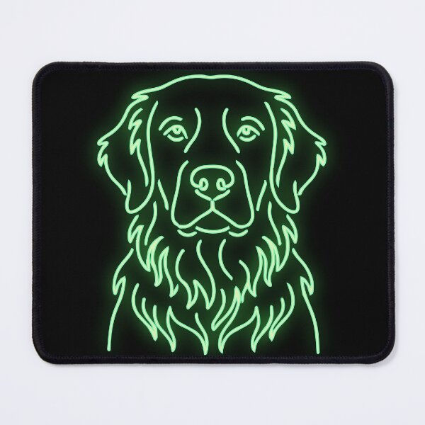 Item preview, Elegant Golden Retriever cyberpunk line art designed and sold by Pfotenfaden.