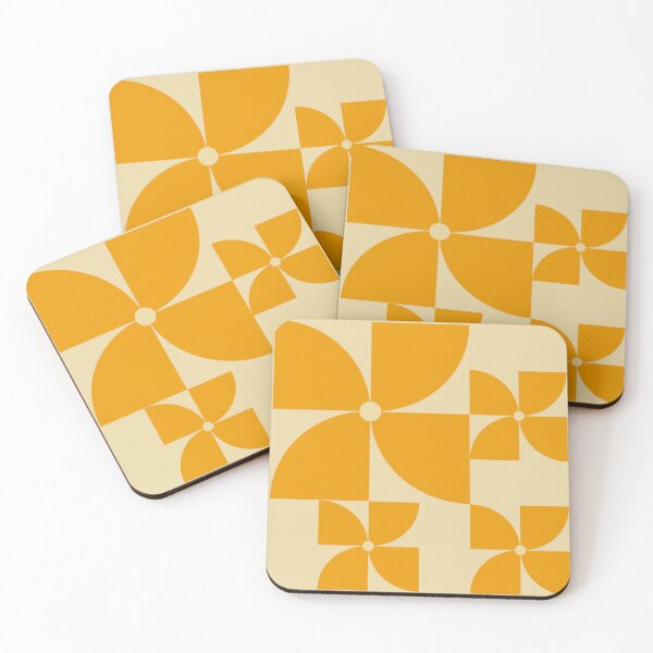 Item preview, Mid Century yellow floral Design E9  designed and sold by StefanStudioArt.