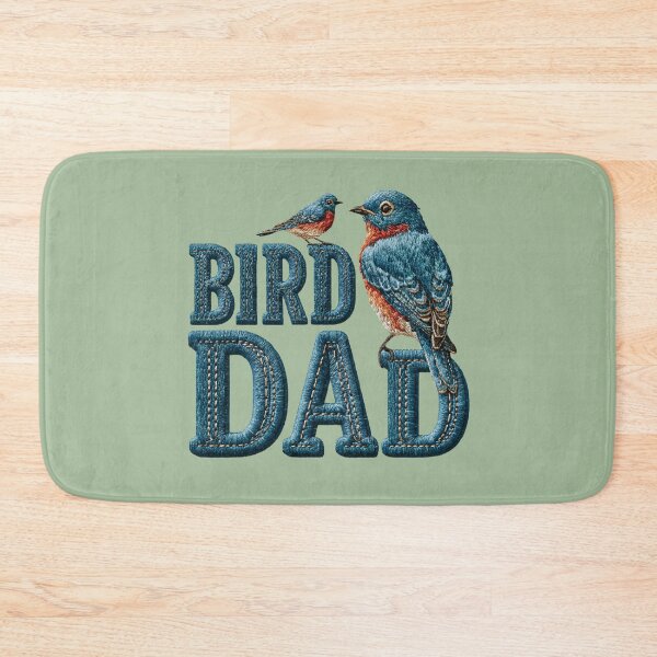 Item preview, Bird Dad Bluebird Embroidered Design designed and sold by MegaNovaArt.