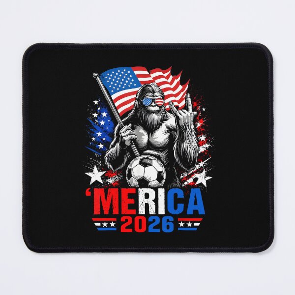 Item preview, Merica 2026 Patriotic Soccer Bigfoot American Flag Sasquatch designed and sold by nojany.