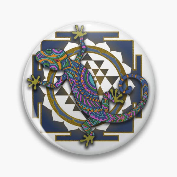 Artikelvorschau, Psychedelische Eidechse mit Sri Yantra | Cnemaspis psychedelica | Sammlung heiliger Tiere entworfen und verkauft von arenra.