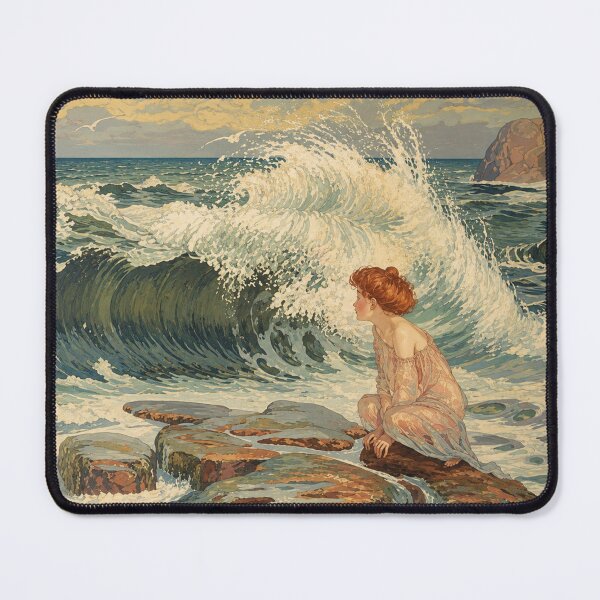 Item preview, The Wave by František Kupka - Ocean Wave Art Nouveau Seascape Wall Art for Coastal Decor Lovers designed and sold by RickE.