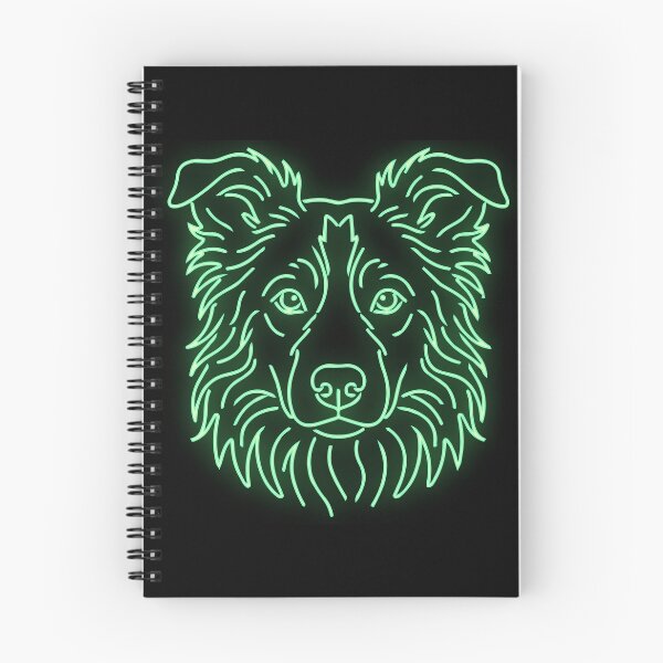 Item preview, Minimalist Border Collie cyberpunk line art designed and sold by Pfotenfaden.
