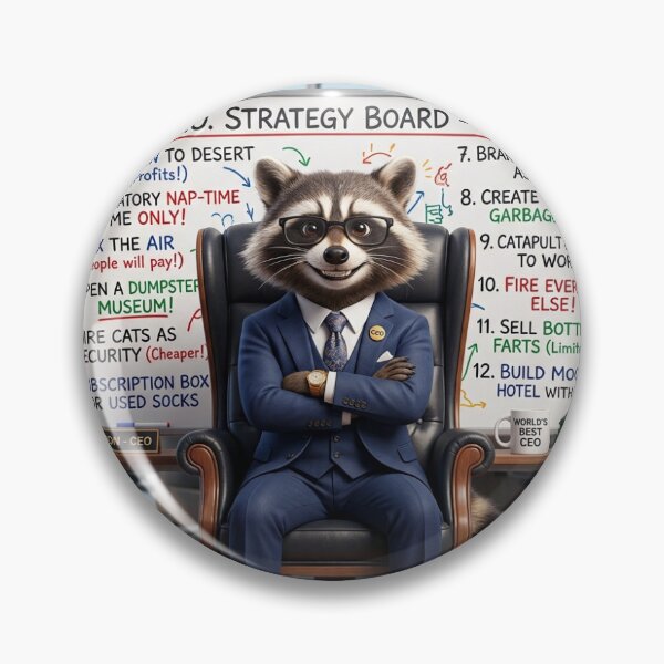 Item preview, CEO of Bad Ideas | Funny Raccoon Meme designed and sold by Brain Cell studios.