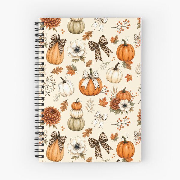 Item preview, Vintage Autumn Pumpkin Floral Pattern with Bows designed and sold by madtoyman.