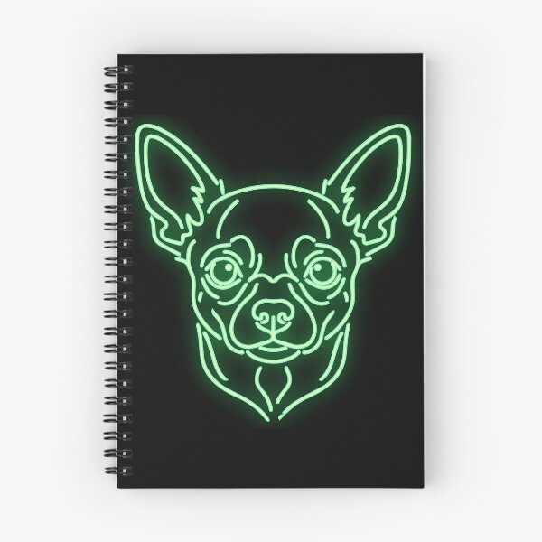 Artikelvorschau, Modern Chihuahua cyberpunk Glow Line Art entworfen und verkauft von Pfotenfaden.