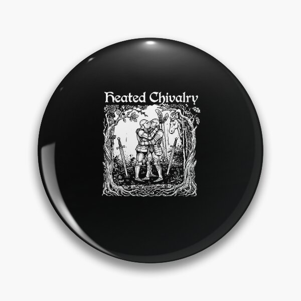 Item preview, Heated Chivalry Medieval Knights Embrace Gothic Woodcut designed and sold by nojany.