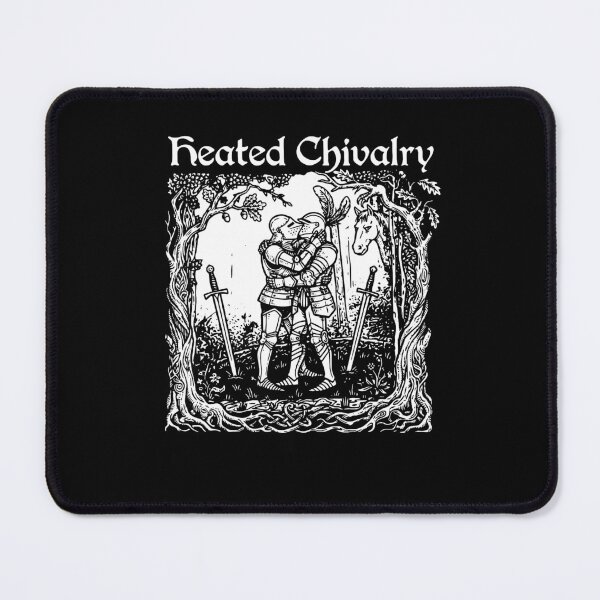 Item preview, Heated Chivalry Medieval Knights Embrace Gothic Woodcut designed and sold by nojany.