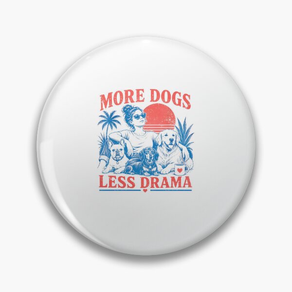 Item preview, More Dogs Less Drama Funny Dog Lover Vintage Summer Beach designed and sold by nojany.
