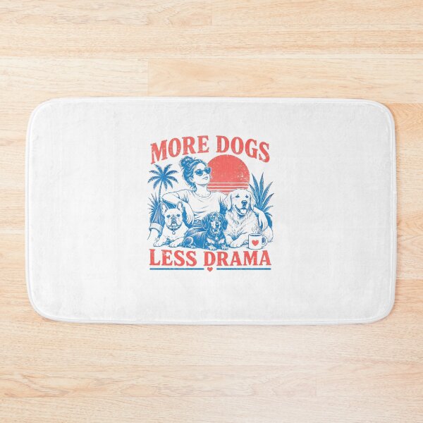 Item preview, More Dogs Less Drama Funny Dog Lover Vintage Summer Beach designed and sold by nojany.
