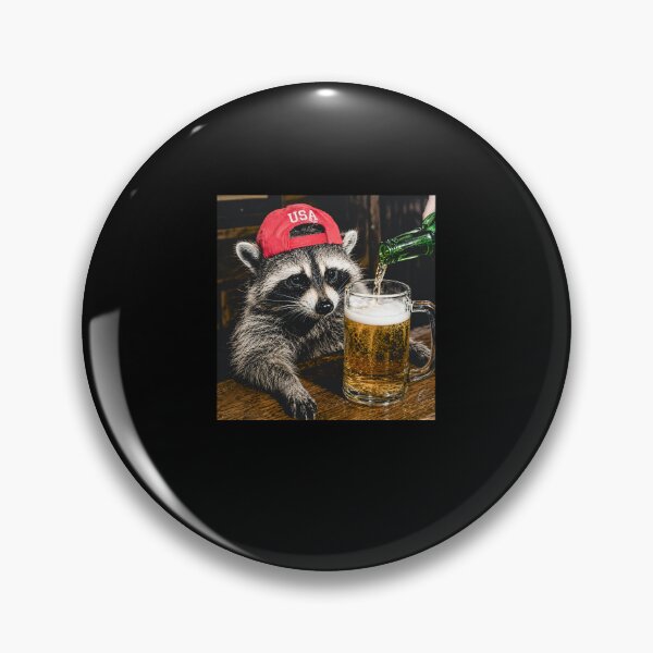Item preview, Funny Raccoon Drinking Beer USA Hat Patriotic Party Animal designed and sold by nojany.