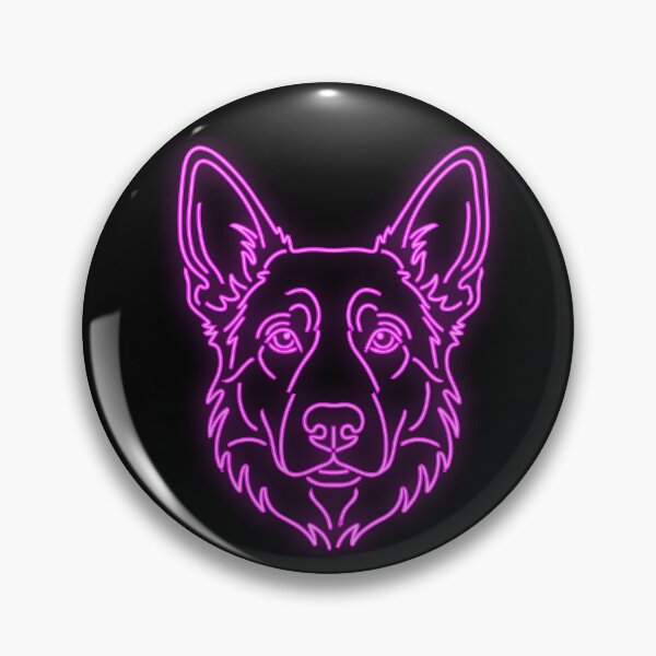 Artikelvorschau, Modern German Shepherd cyberpunk Line Art entworfen und verkauft von Pfotenfaden.