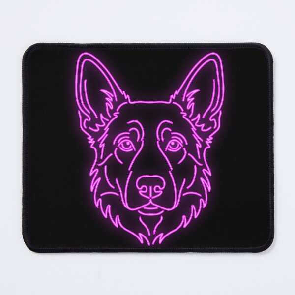 Item preview, Modern German Shepherd cyberpunk line art designed and sold by Pfotenfaden.
