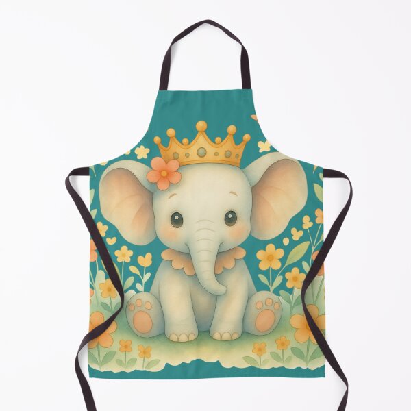 Item preview, Cute Baby Elephant Surrounded by Spring Flowers. designed and sold by MissYouONLY.