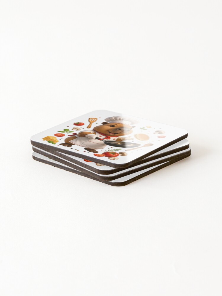 Thumbnail 4 of 5, Coasters (Set of 4), ChefCapi designed and sold by Snurly.