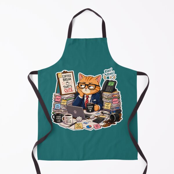 Item preview, Coffee Break? That's Cute Accountant Cat designed and sold by HAPPY HARBOR DESIGN .