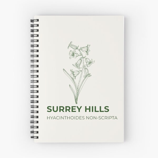 Item preview, The Surrey Hills Wanderer Bluebell Flower Vintage Hand Drawn Badge designed and sold by Digital-Thought.
