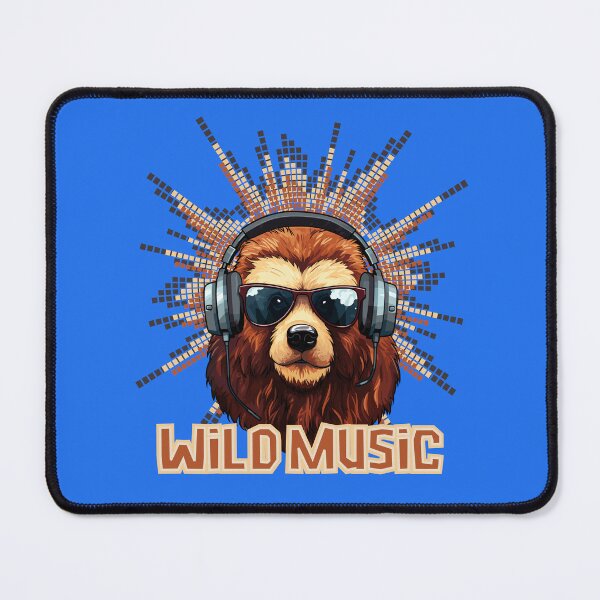 Item preview, Wild Music Bear DJ T-Shirt Cool Bear Headphones Gift Music Lover Graphic Tee designed and sold by oonproducts.