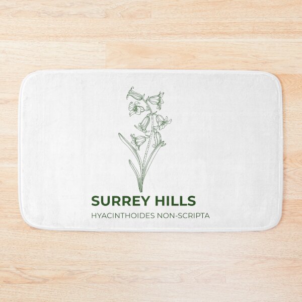 Item preview, The Surrey Hills Wanderer Bluebell Flower Vintage Hand Drawn Badge designed and sold by Digital-Thought.
