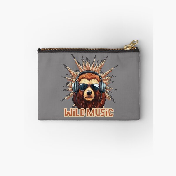 Item preview, Wild Music Bear DJ T-Shirt Cool Bear Headphones Gift Music Lover Graphic Tee designed and sold by oonproducts.